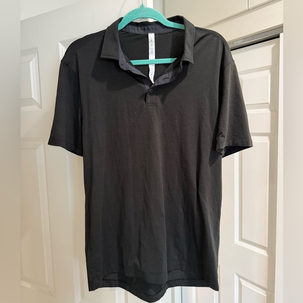 Lululemon Evolution Black Polo Large - image 2